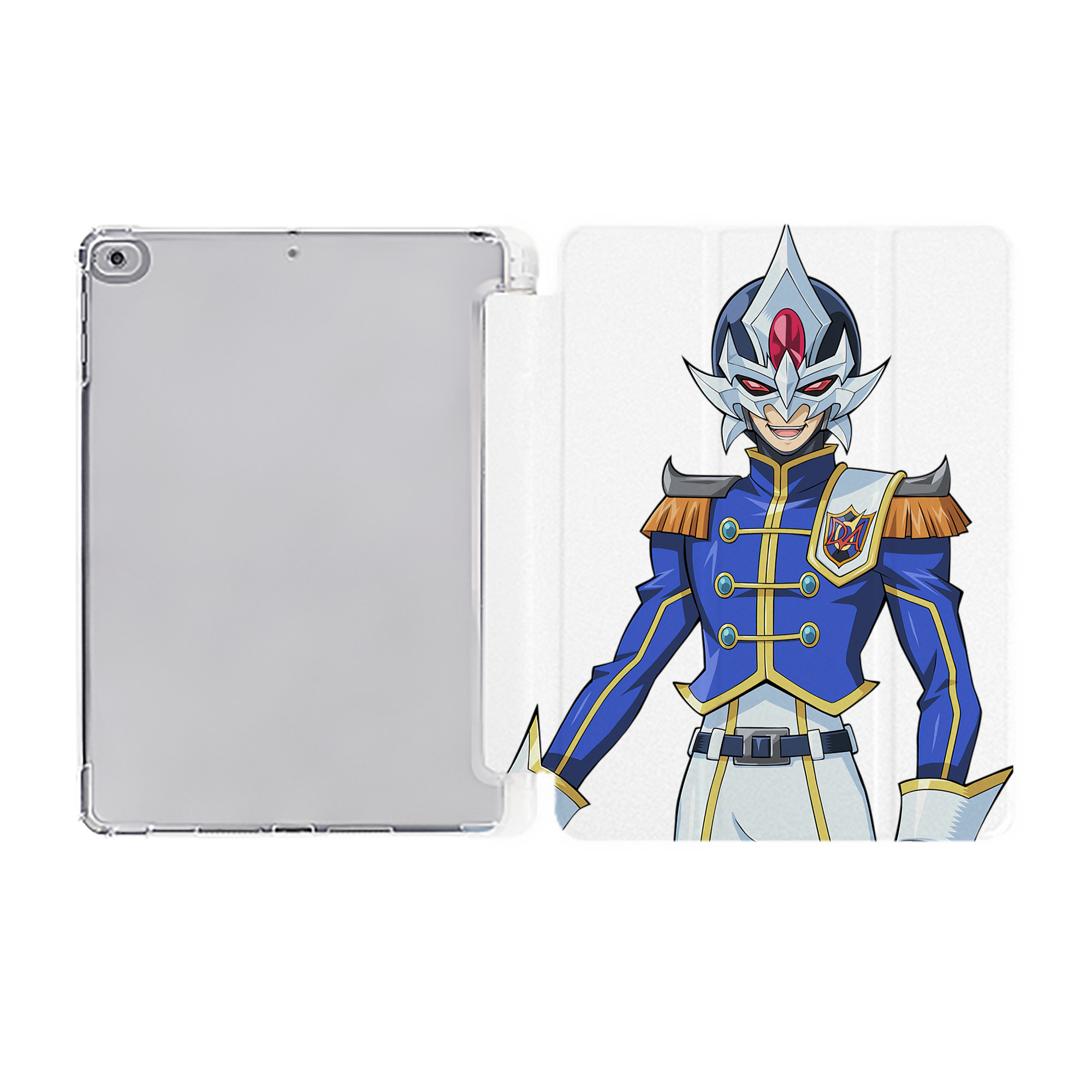 （画像用） 遊☆戯☆王 Yu-Gi-Oh! IPad ケース ペン収納付き 三つ折りスタンド PUレザー×シリコン 対応機種9.5/10.5/10.9インチ